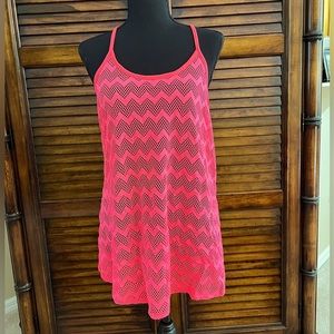🌸Victoria’s Secret Neon Pink Mesh Beach Pool Cover Up Sz Small🌸